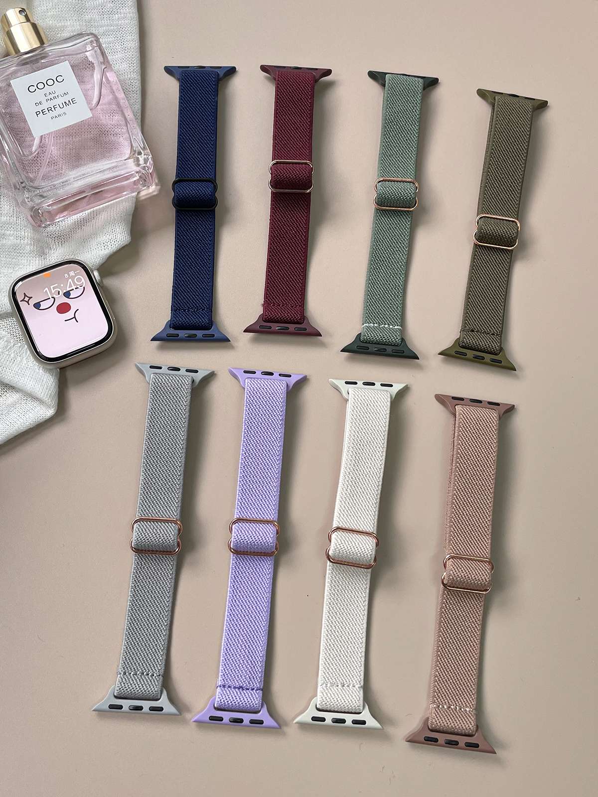 アップルウォッチバンド 伸縮性メッシュ編みウォッチバンド
