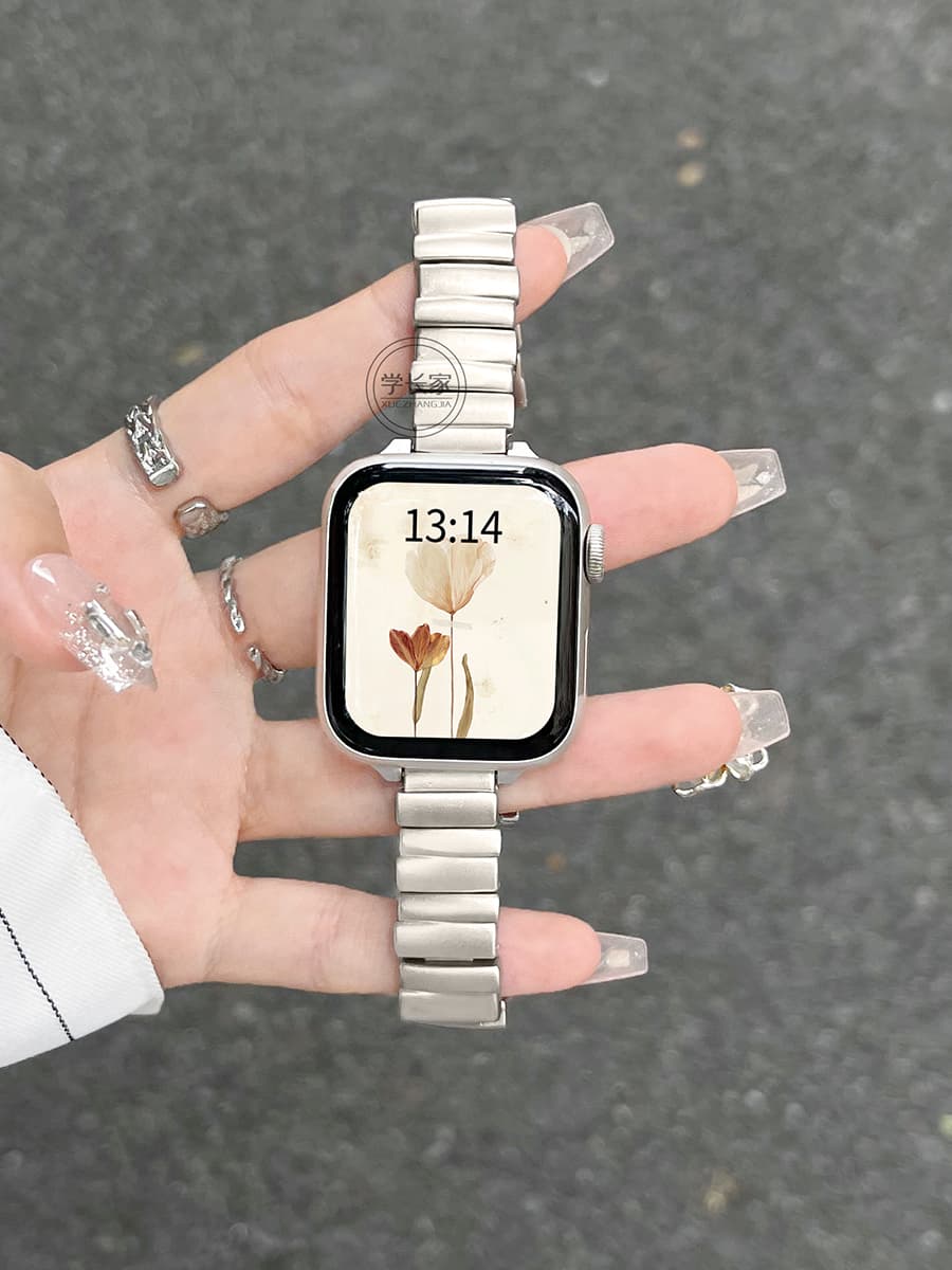 アップルウォッチバンド 高級感溢れる輝きのステンレス