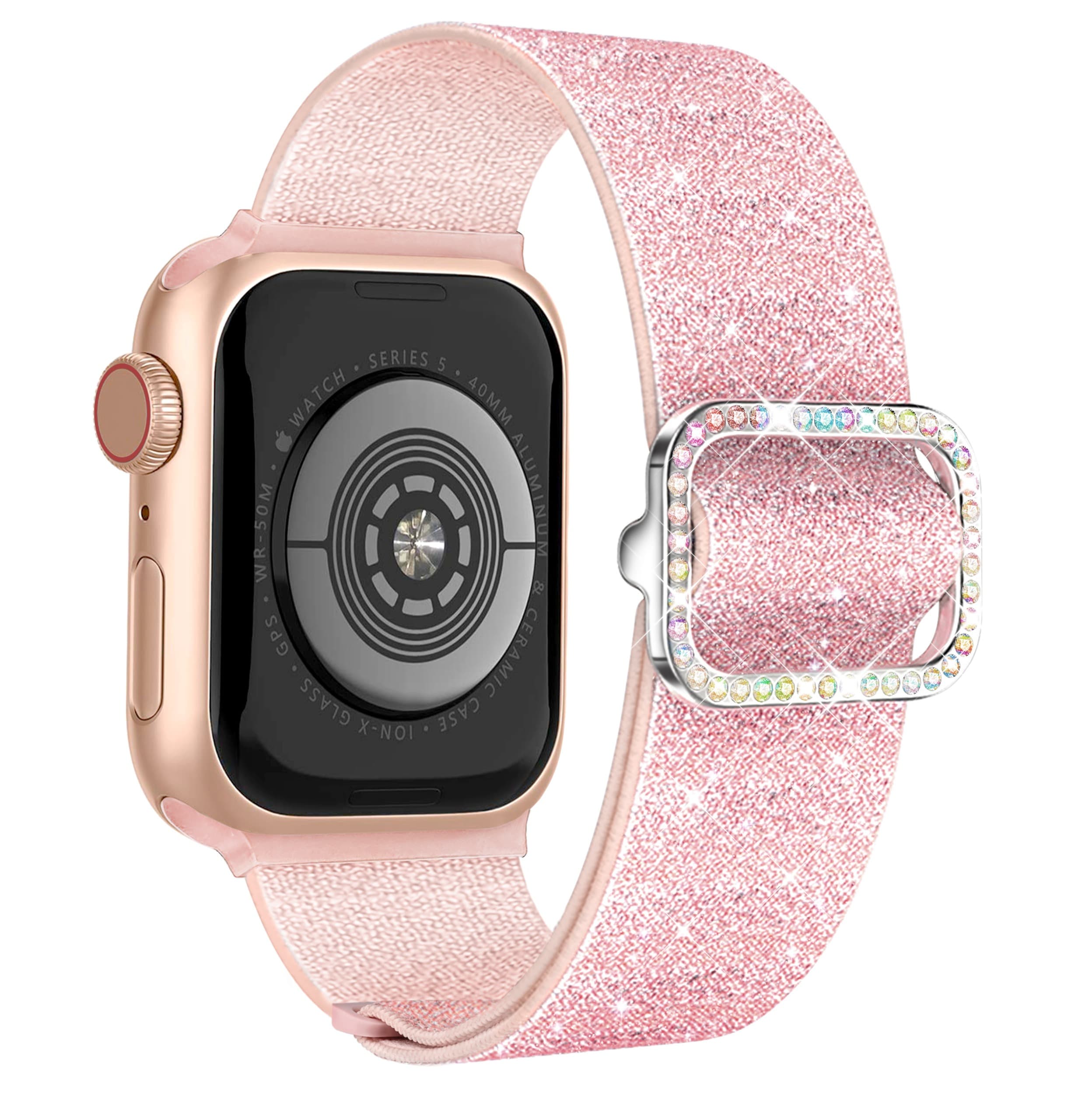 アップルウォッチバンド アップルウォッチバンド キラめき宝石バックル織りベルト