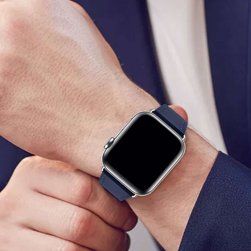 アップルウォッチバンド FXi 高級ネイビーレザー