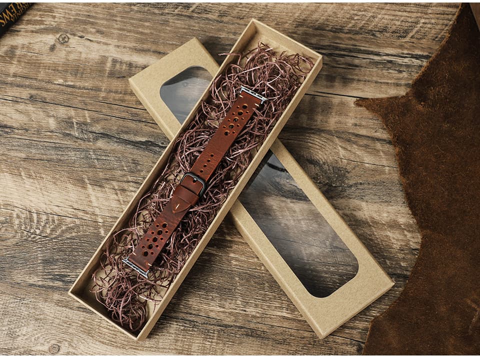 アップルウォッチバンドレザー 本革ステッチ入りスリム型時計替えバンド