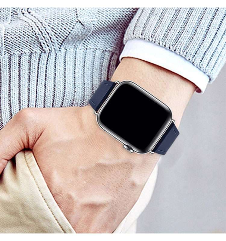 アップルウォッチバンド FXi 高級ネイビーレザー