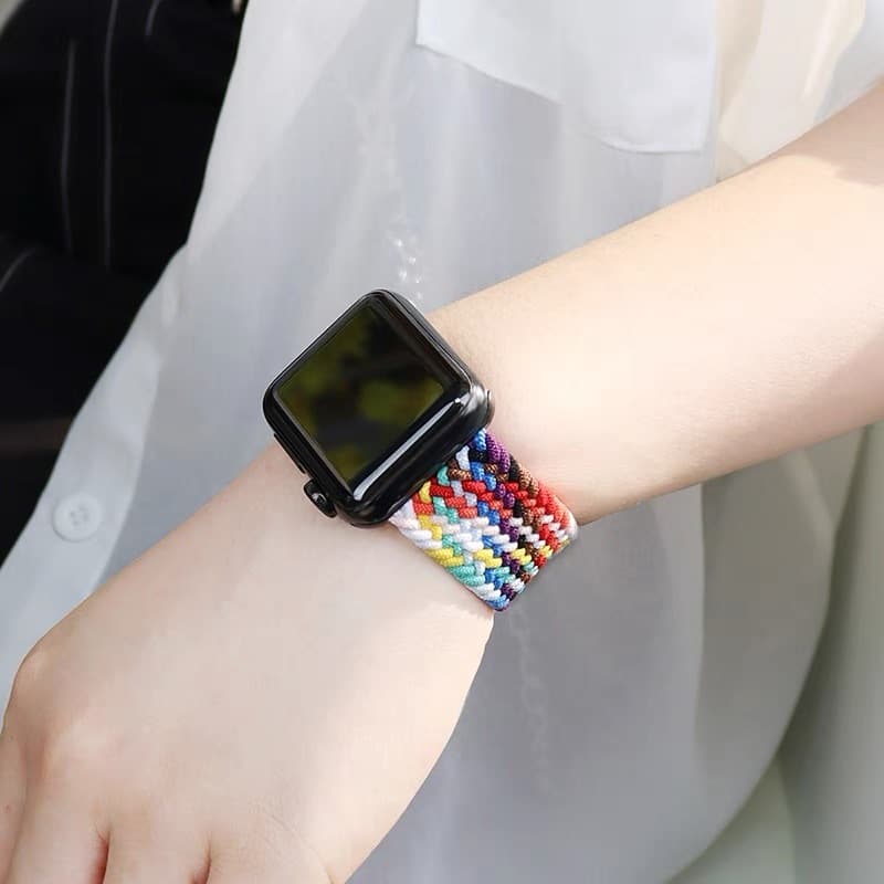 編み込み柄ソロループ アップルウォッチバンド