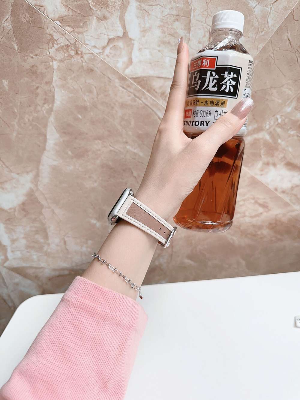 アップルウォッチバンド レザー調スマートウォッチバンド