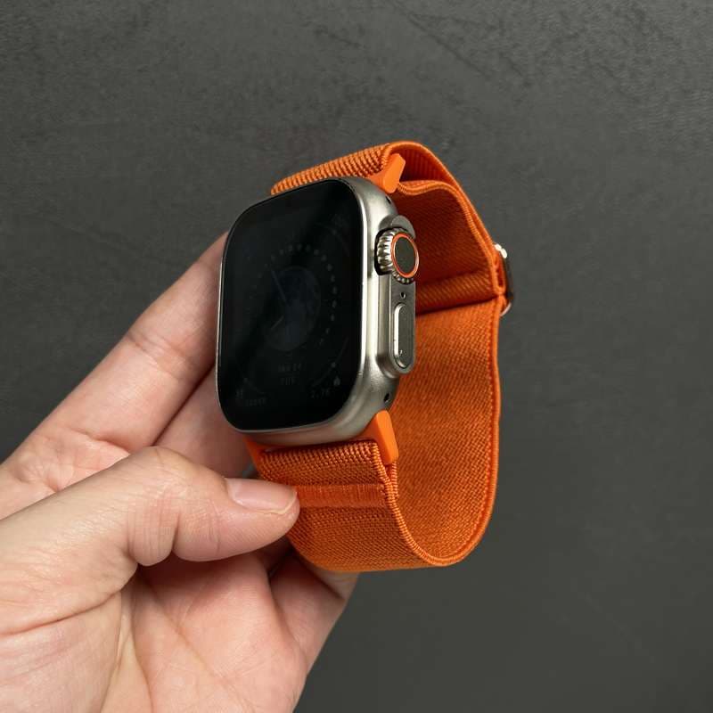 アップルウォッチバンド 伸縮性抜群ナイロン編み込みスポーツバンド