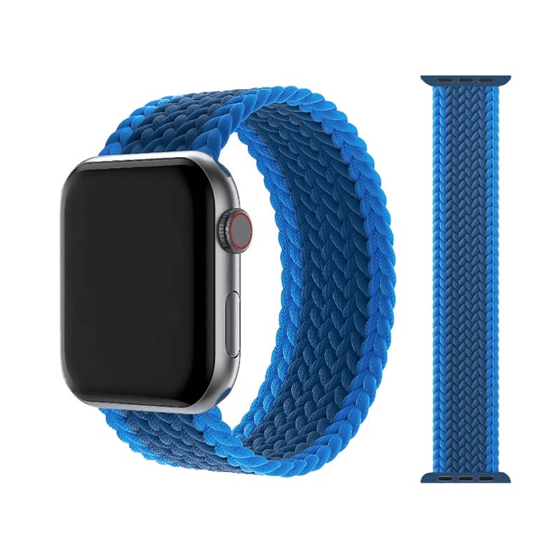 アップルウォッチバンド 編み込みデザイン伸縮性ソロループバンド