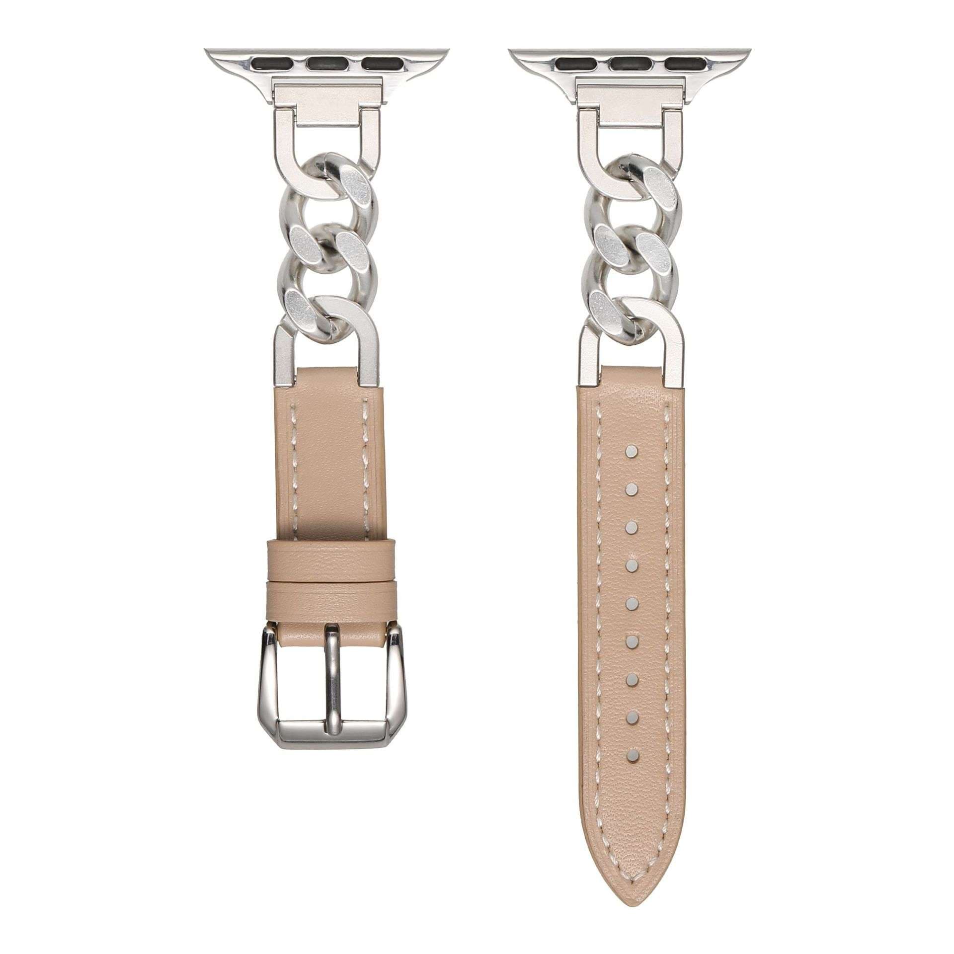 アップルウォッチバンド アップルウォッチ用レザーチェーンバンド