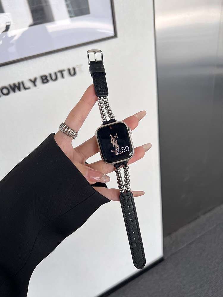 アップルウォッチバンド 高級ビーズレザーバンド