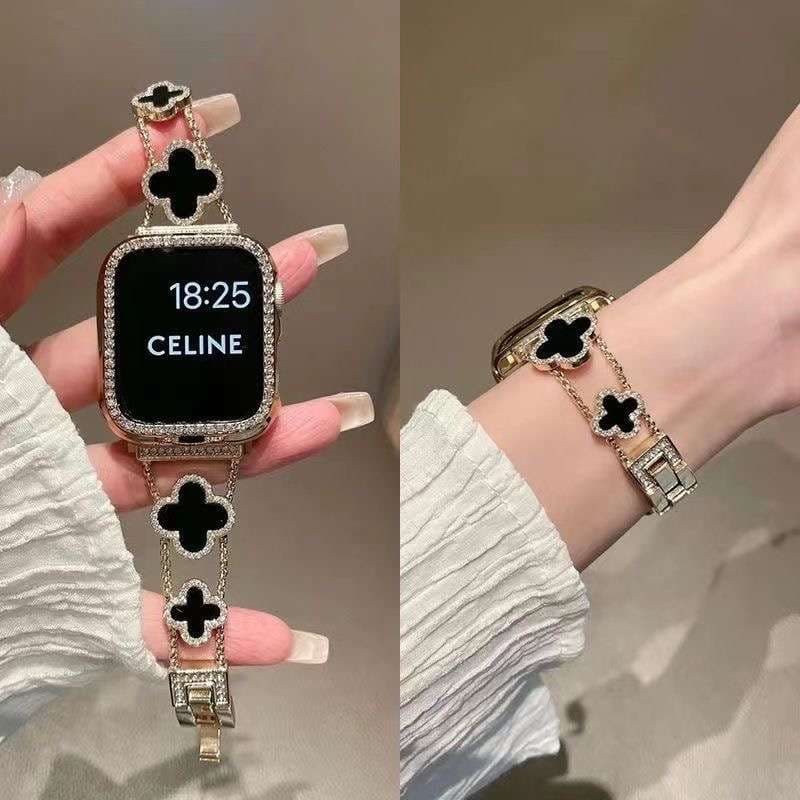アップルウォッチバンド 高級感クローバーチェーン