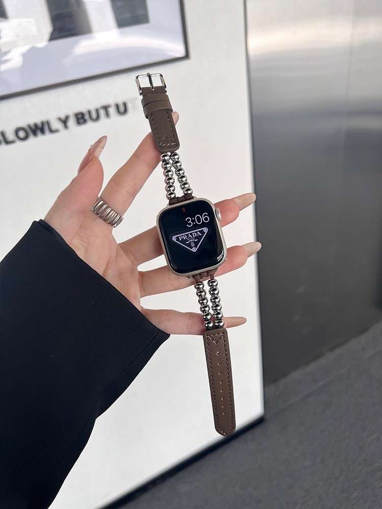 アップルウォッチバンド 高級ビーズレザーバンド