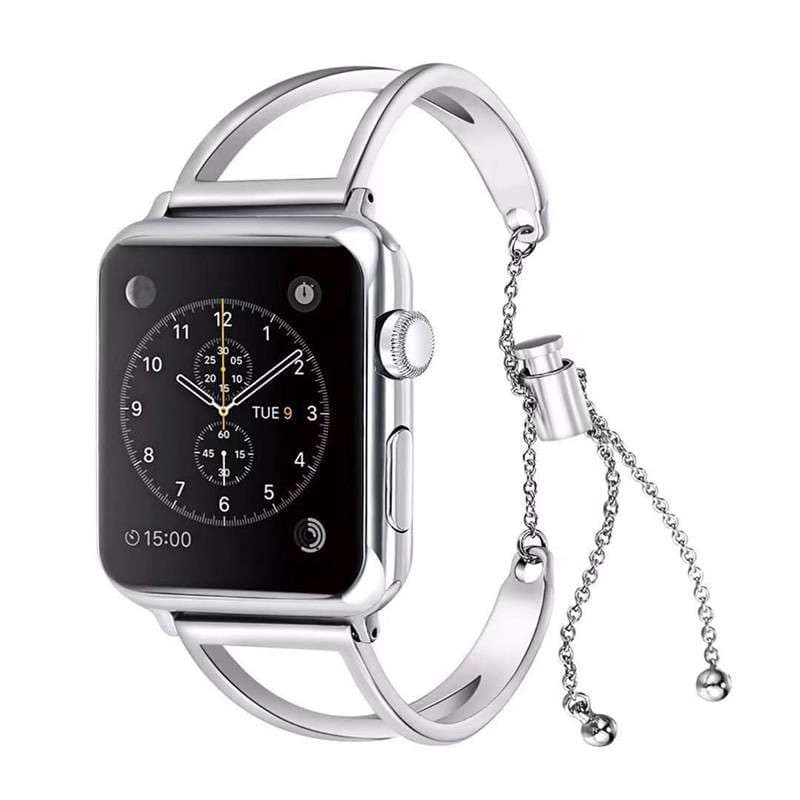 アップルウォッチバンド エレガントローズゴールドチェーンブレスレットバンド