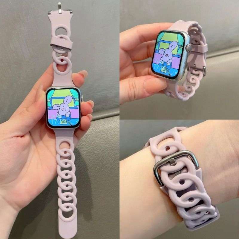 アップルウォッチバンド ループデザイン シリコン製スマートウォッチバンド