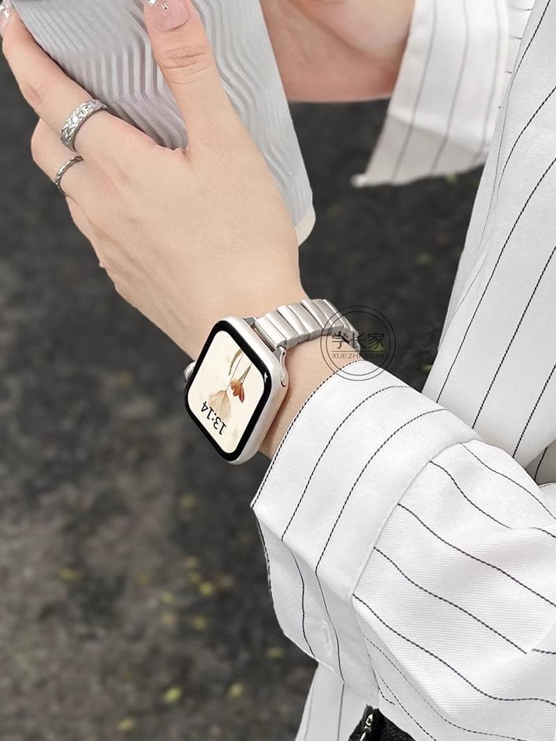 アップルウォッチバンド 高級感溢れる輝きのステンレス