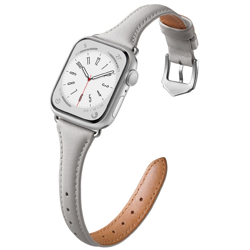 アップルウォッチバンドレザー 本革ステッチ細身バンド