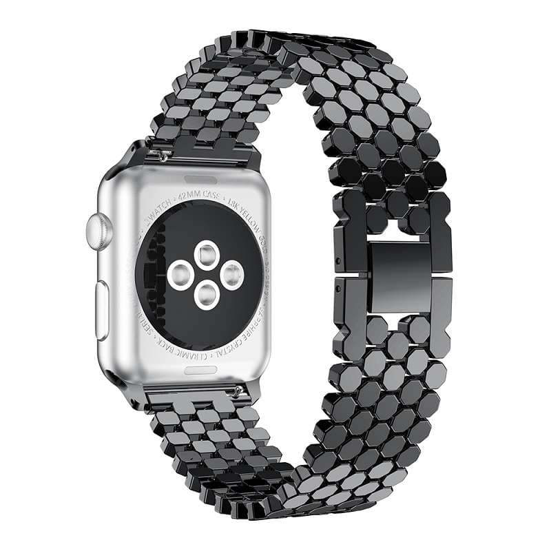 アップルウォッチバンド ローズゴールド ハニカムメタルバンド