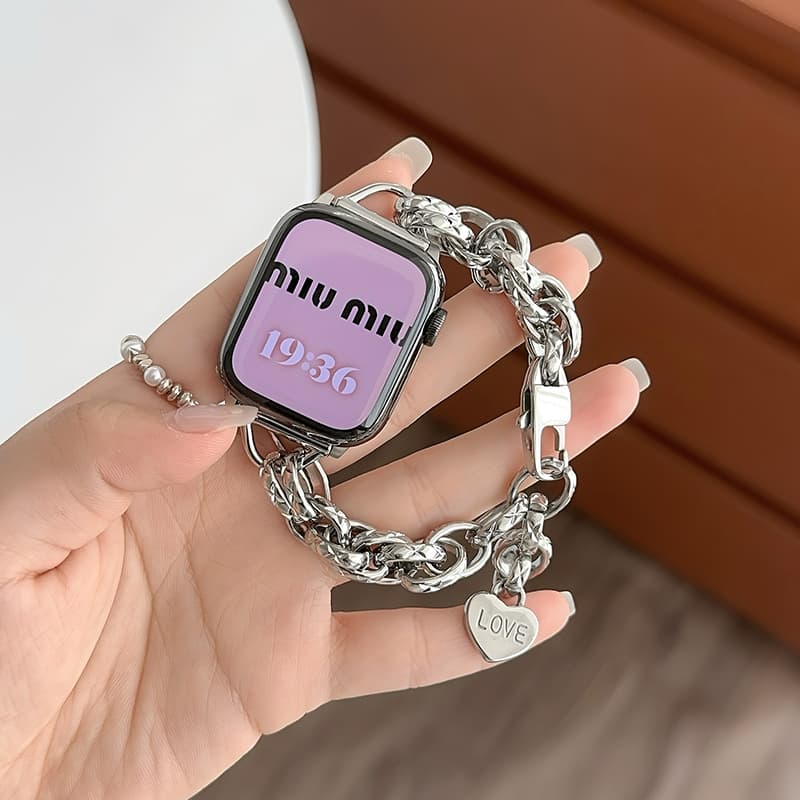 アップルウォッチバンド 高級感チェーンブレスレットバンド