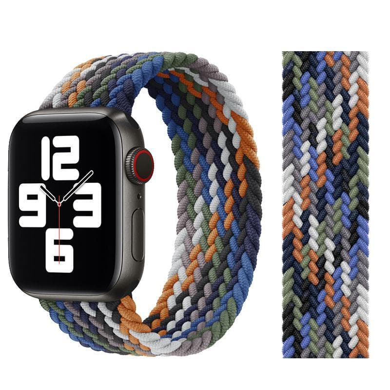 アップルウォッチバンド 編み込みデザイン一体型ソロループバンド