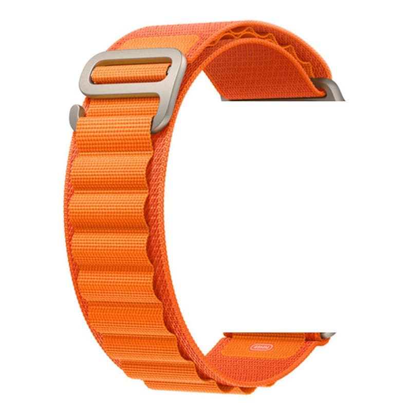 アップルウォッチバンド ストライプ柄ナイロン編み込みワンタッチ式バンド