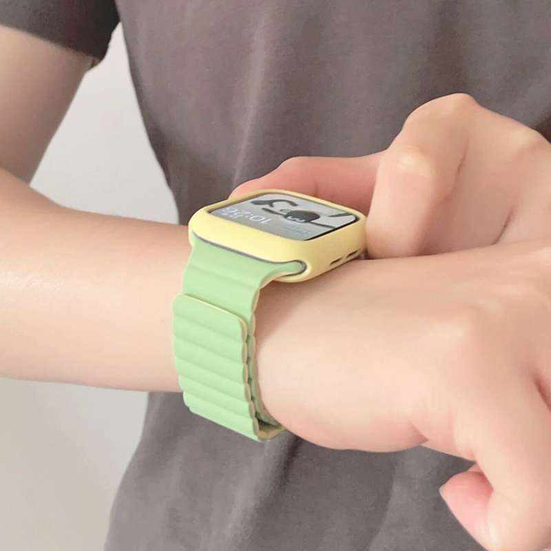 アップルウォッチバンド シリコン製リブ加工スマートウォッチバンド