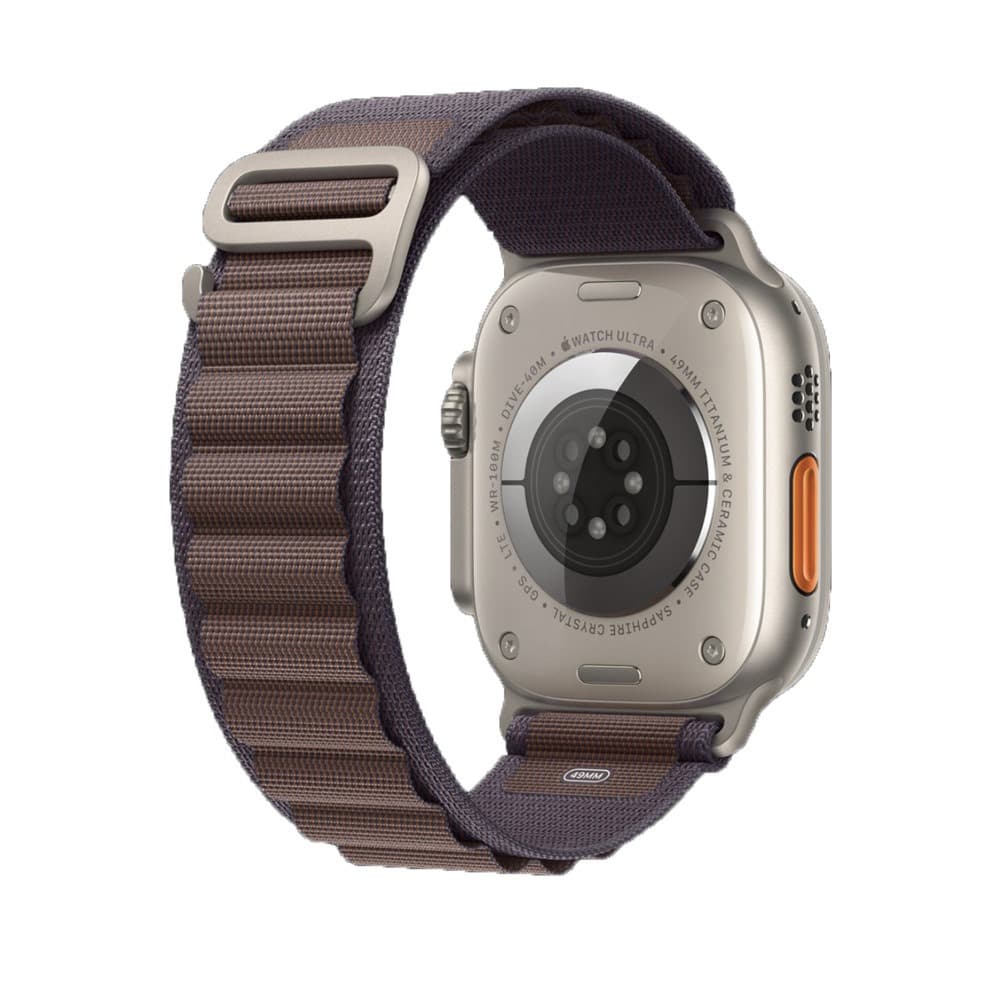 アップルウォッチバンド ストライプ柄ナイロン編み込みワンタッチ式バンド