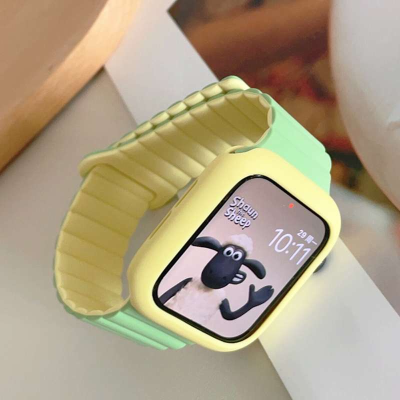 アップルウォッチバンド シリコン製リブ加工スマートウォッチバンド