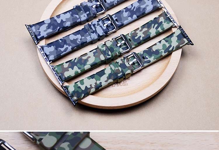 アップルウォッチバンド 迷彩柄スポーツバンド