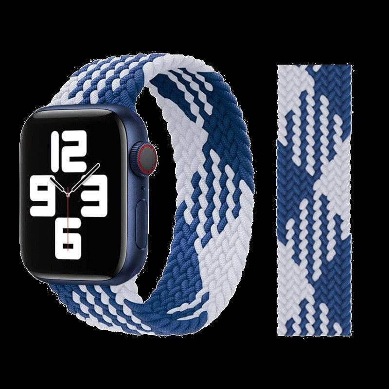 アップルウォッチバンド 編み込みデザイン一体型ソロループバンド