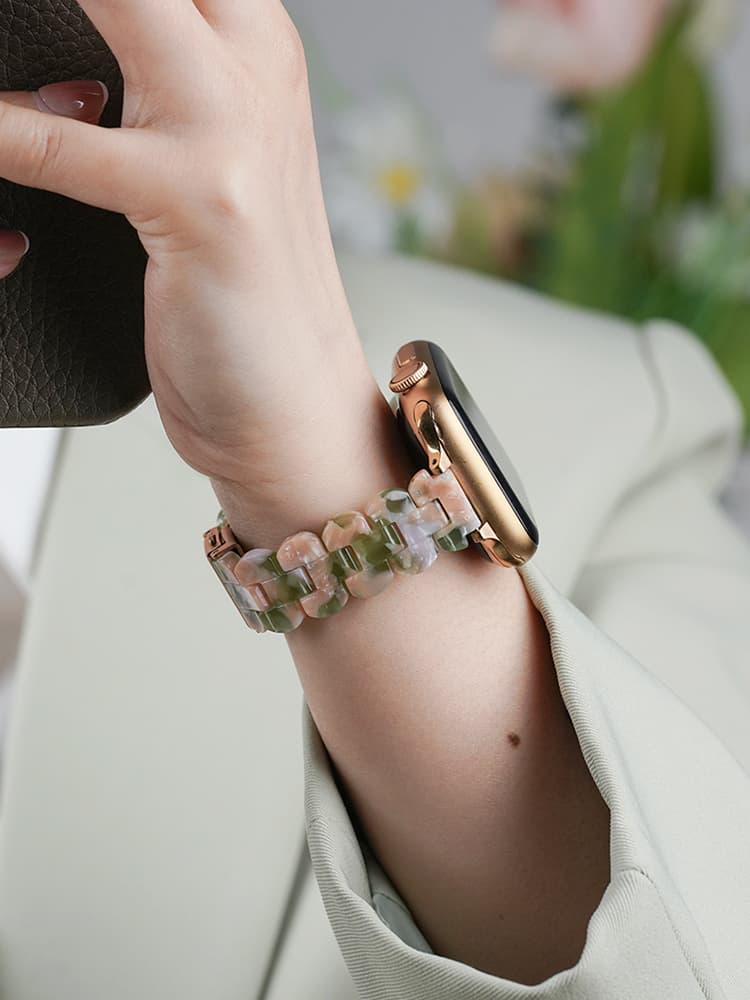 アップルウォッチバンド 天然宝石風モザイクベルト