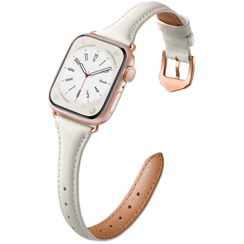 アップルウォッチバンドレザー 本革ステッチ細身バンド