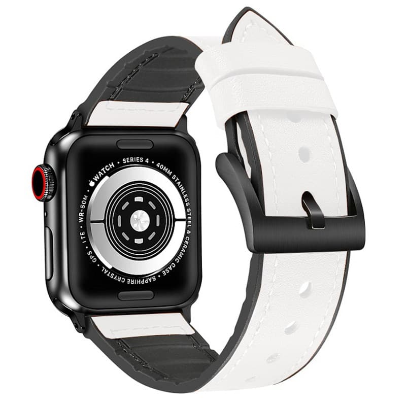 アップルウォッチバンド 本革シンプルステッチ交換ベルト