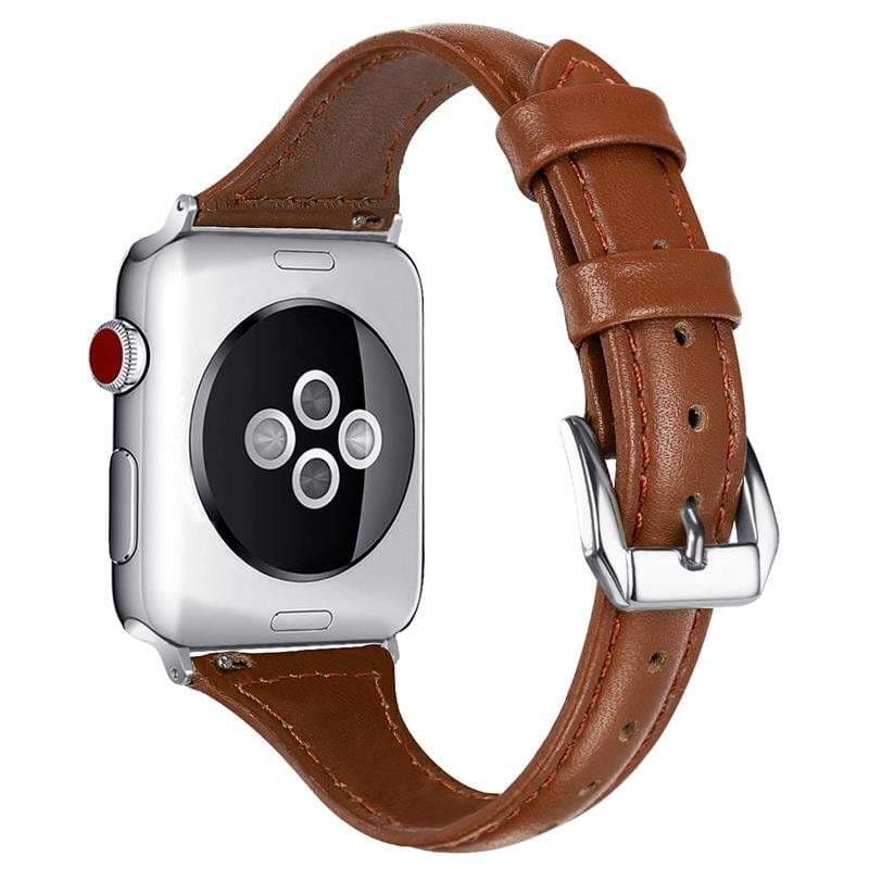 アップルウォッチバンド 本革ステッチデザイン交換用時計バンド
