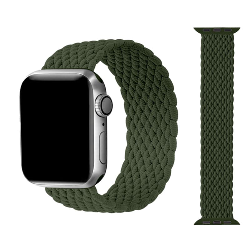 アップルウォッチバンド 編み込みデザイン伸縮性ソロループバンド
