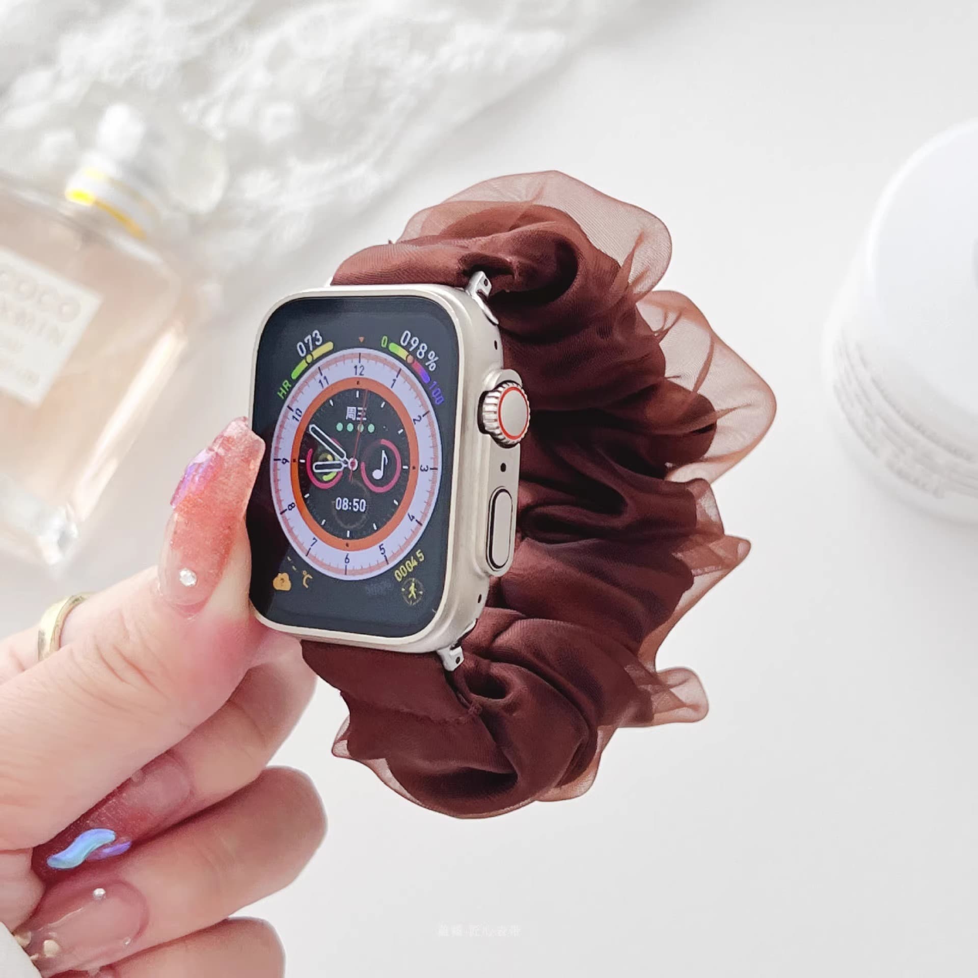 アップルウォッチバンド シフォンリボン 腕時計ベルト