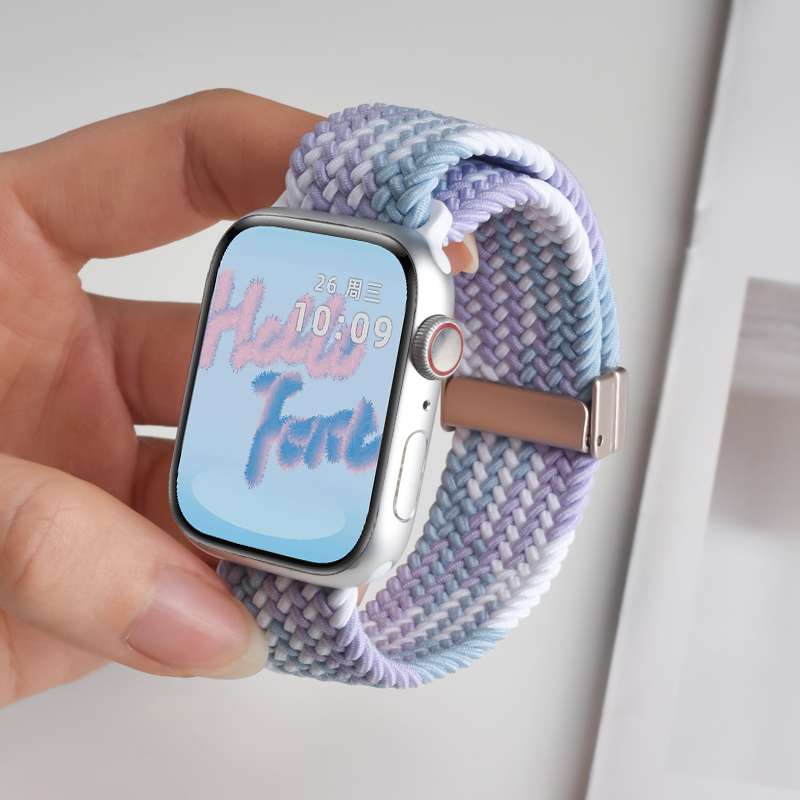 アップルウォッチバンド 編み込みストレッチバンド