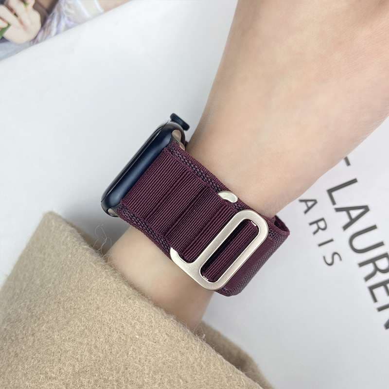 アップルウォッチバンド 軽量ナイロン編み込みスポーツバンド二重金具