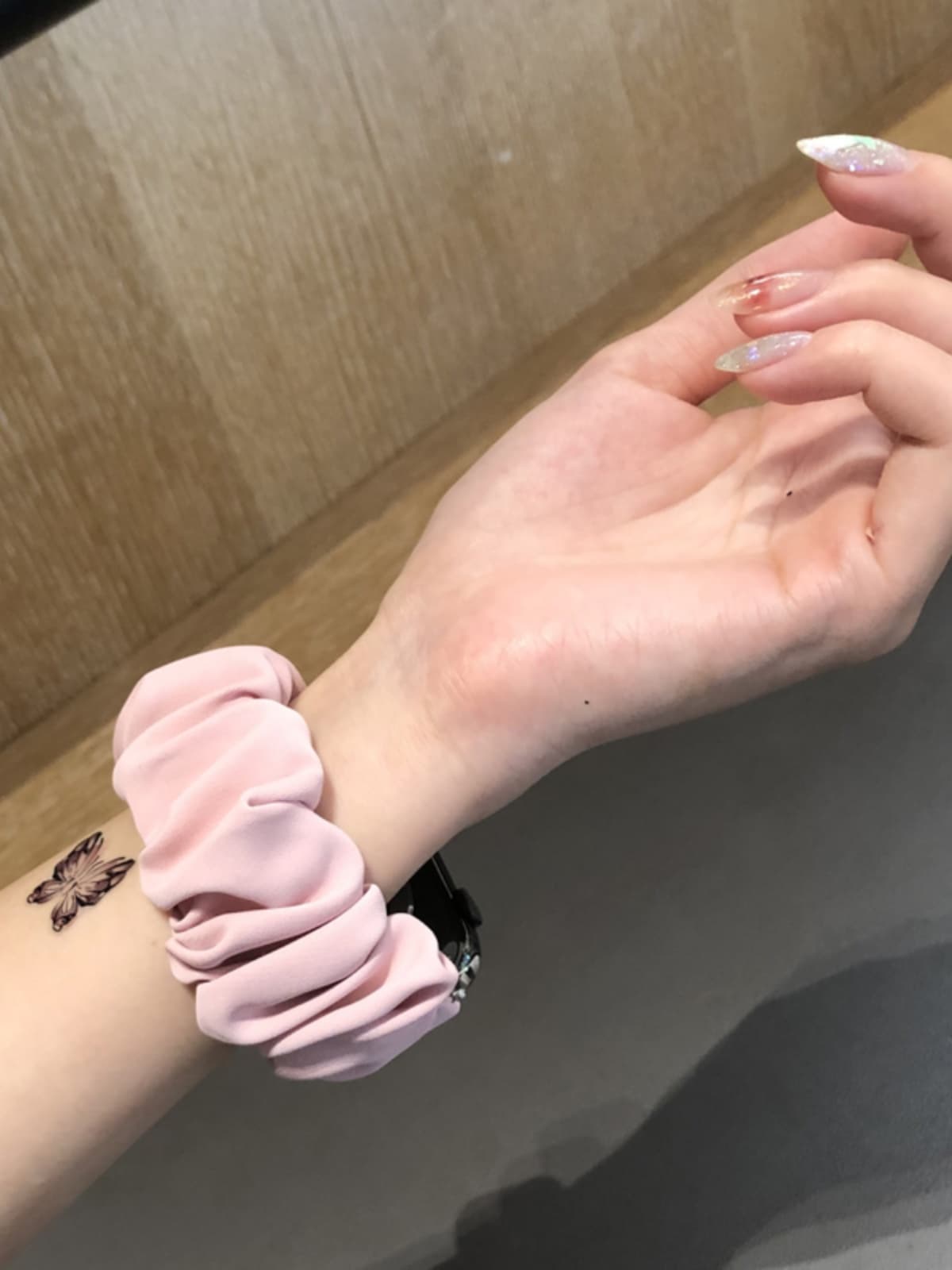 アップルウォッチバンド シュシュ風ナイロンバンド