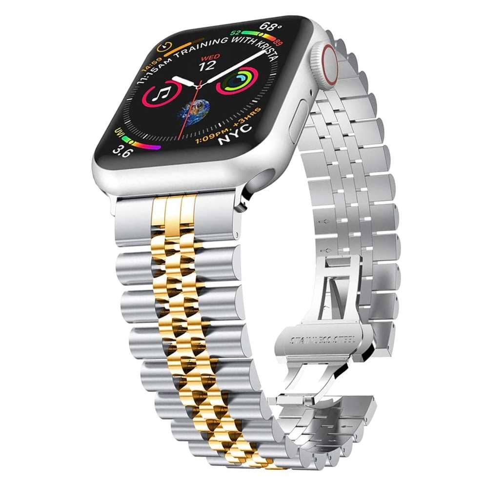 アップルウォッチバンド ステンレス製ジュビリーデザインスマートウォッチバンド